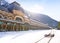 Canfranc train station in Huesca on Pyrenees Spain