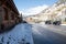 Canillo, Andorra. 1 November 2018 : Snow in Sant Joan de Caselles Church in Canillo. Andorra la Vella, Andorra.