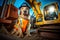 Canine Construction Crew: Epic 32k Composition with Tilt Blur and VR Technology