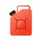 Canister, funnel, fuel icon. Metal canister of gasoline