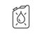 Canister line icon. Diesel fuel sign. Vector