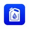 Canister oil icon blue vector