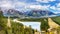 Canmore with Grotto Mountain and Mount Lady MacDonald in the Background