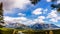 Canmore with Grotto Mountain and Mount Lady MacDonald in the Background