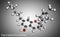 Cannabichromene, CBC molecule. It is phytocannabinoid found in Cannabis sativa and Helichrysum species. Molecular model