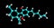 Cannabidiol molecular structure isolated on black