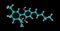 Cannabidiol molecular structure isolated on black