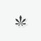 Cannabis marijuana abstract logo sticker icon