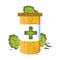 Cannabis martihuana sativa hemp cartoon