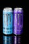 Canned Caffeinated Energy Drink Isolated On A Plain Background