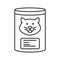 Canned cat food linear icon