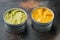 Canned cheese and guacamole  sauce