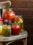 Canned fruits and vegetables in jars