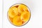 Canned Peaches, Apricot Halves in Syrup, Yellow Fruit Dessert, Tinned Nectarine Compote