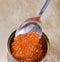 Canned salmon red caviar