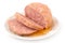 Canned sliced pork luncheon meat