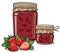 Canned strawberry jam