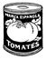 Canned Tomatoes, vintage illustration
