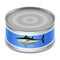 Canned tuna mockup, realistic style