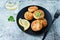 Canned tuna potato patties in a plate