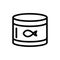 Canned tuna vector icon. Isolated contour symbol illustration