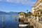 Cannero Riviera lakefront promenade, Lake - lago - Maggiore, Italy.