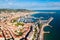 Cannes aerial panoramic view, France