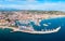 Cannes aerial panoramic view, France