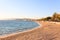 Cannes beach day view, France.