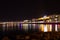 Cannes beach night view, France