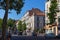 CANNES, FRANCE - JUNE 19, 2017: Old historic buildings in the city center of Cannes on the Bd Carnot street