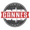 Cannes France Round Travel Stamp. Icon Skyline City Design. Seal Tourism Badge Illustration.
