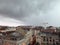 Cannes skyline dark clouds