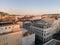 Cannes town skyline at sunset