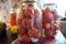 Canning of tomatoes in cans