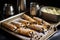 cannoli on a baking sheet with its tin molds