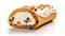 Cannoli Roll Slice On White Background