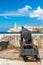 Cannon aiming at the fortress of El Morro in Havana