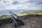 Cannon faces the Caribbean Sea at Brimstone Hill Fortress on Saint Kitts