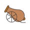 Cannon filled outline icon