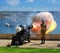 Cannon fire in Valletta Grand Harbour - Action photo