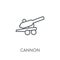 Cannon linear icon. Modern outline Cannon logo concept on white