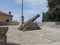 Cannon in old town Labin, Istria, Croatia, Europe
