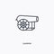 Cannon outline icon. Simple linear element illustration. Isolated line Cannon icon on white background. Thin stroke sign can be