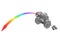 Cannon with rainbow Trajectory