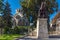 Cannon from the Russo-Turkish War of 1877-1878 and St. George the Conqueror Chapel Mausoleum, Pleven, Bulgaria