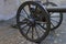 Cannon in the street in Thun Castle in Switzerland