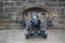 Cannon and wall of Edinburgh castle