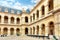 Cannons (guns) in courtyard of Les Invalides hotel . Paris, Fran