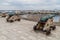 Cannons at La Cabana fortress in Havana, Cub